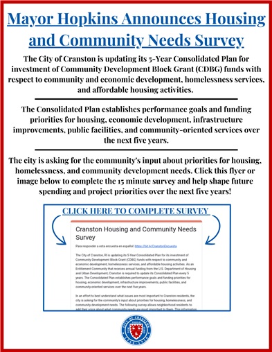 Mayor Hopkins Announces Housing and Community Needs Survey